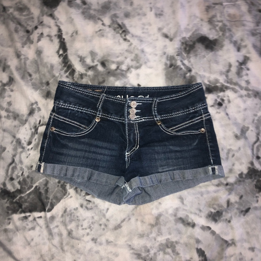 Dark denim shorts